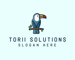 Tropical Toucan Bird logo design