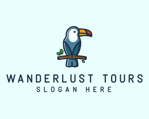 Tropical Toucan Bird logo design