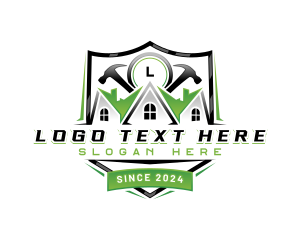Shelter - House Hammer Construction logo design