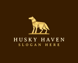 Husky - Wolf Animal Canine logo design