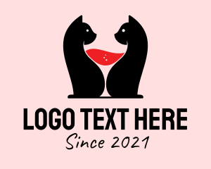 Liquor Shop - Feline Wine Bar logo design