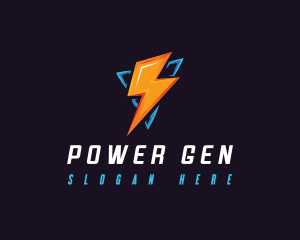 Generator - Thunder Electric Bolt logo design
