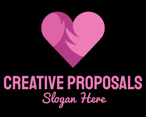 Proposal - Pink Flaming Heart logo design