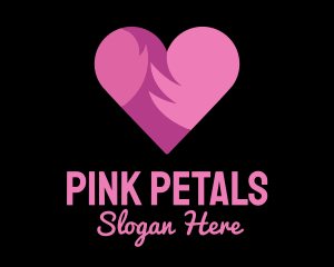 Pink Flaming Heart logo design