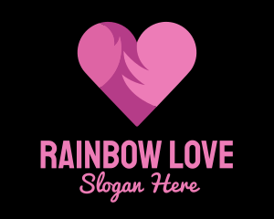 Pink Flaming Heart logo design