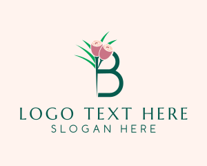 Tulip - Flower Beauty Letter B logo design