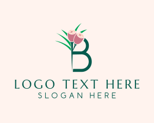 Flower Beauty Letter B  Logo