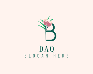 Flower Beauty Letter B  Logo