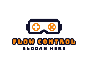 VR Game Controller Goggles logo design