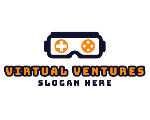 VR Game Controller Goggles logo design