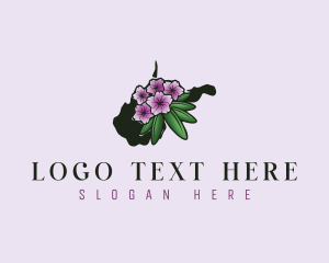 West Virginia - West Virginia Rhododendron Flower logo design