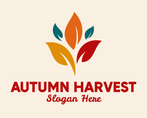 Autumn - Colorful Autumn Leaves logo design