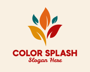 Colorful Autumn Leaves logo design