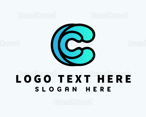 Gradient Letter C Company Logo