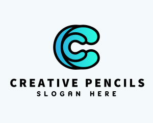 Gradient Letter C Company logo design