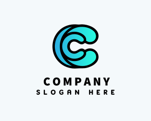 Gradient Letter C Company logo design