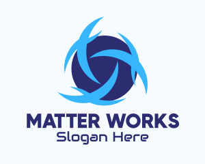 Matter - Blue Cyber Sphere logo design