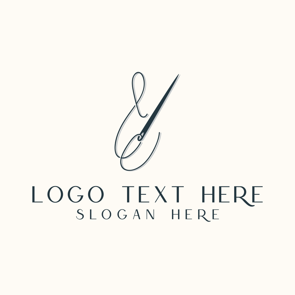 Seamstress Needle Stitch Logo 