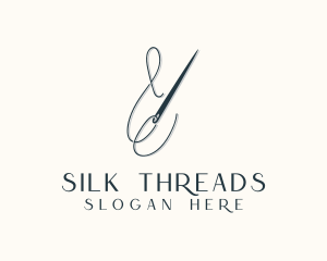 Seamstress Needle Stitch logo design