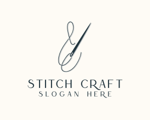 Seamstress - Seamstress Needle Stitch logo design