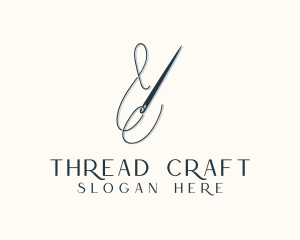 Stitching - Seamstress Needle Stitch logo design