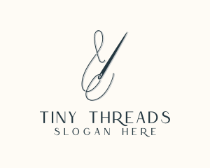 Seamstress Needle Stitch logo design