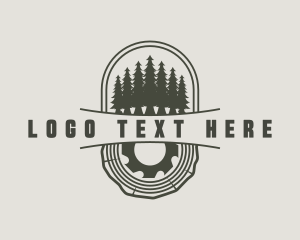 Log - Pine Tree Woodwork logo design
