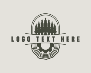Saw Mill - Pine Tree Woodwork logo design
