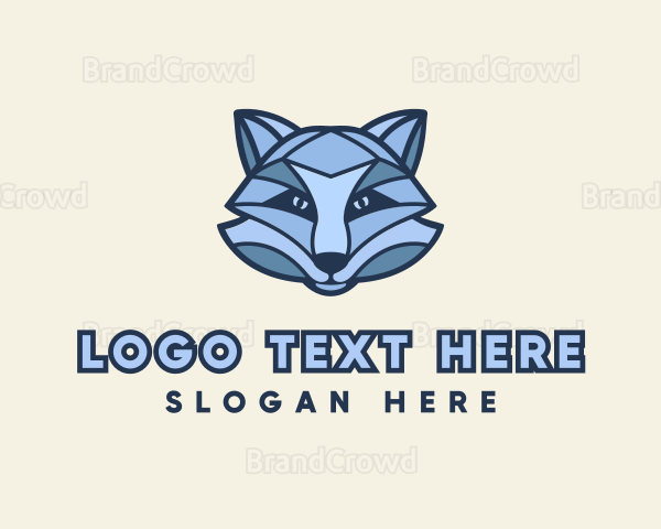 Wild Raccoon Face Logo