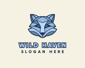 Wild Raccoon Face logo design