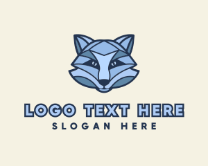 Wolf - Wild Raccoon Face logo design