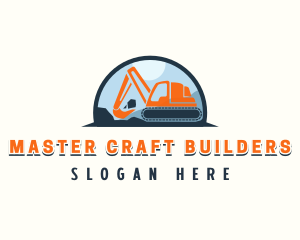 Builder - Excavator Construction Builder logo design