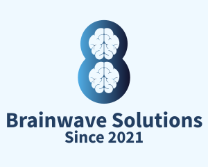Neuroscience - Brain Psychology Number 8 logo design