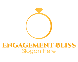 Engagement - Minimalist Wedding Ring logo design