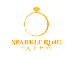 Engagement - Minimalist Wedding Ring logo design