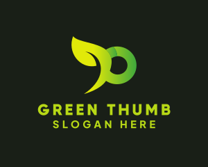 Grower - Organic Green Letter P logo design