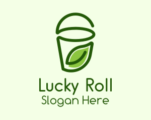 Green Leaf Juice Cup  Logo