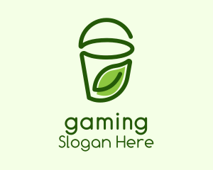 Green Leaf Juice Cup  Logo
