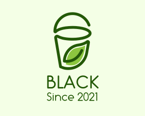 Vegan - Green Leaf Juice Cup logo design
