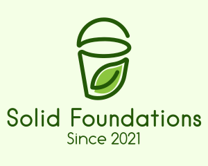 Juice Stand - Green Leaf Juice Cup logo design