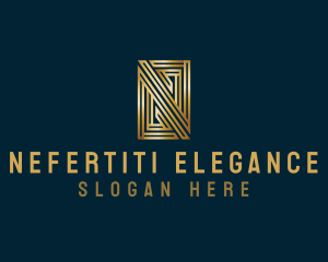 Elegant Rectangle Letter N logo design