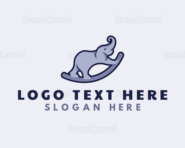 Cute Elephant Toy Logo