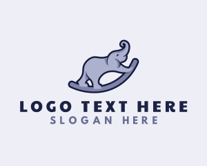 Playground - Cute Elephant Toy logo design