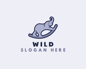Cute Elephant Toy Logo