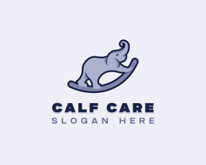 Calf - Cute Elephant Toy logo design