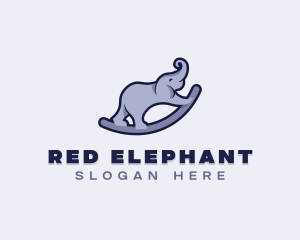 Cute Elephant Toy logo design