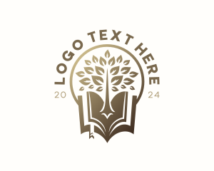 Ebook - Tree Education Library logo design