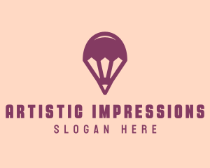 Flying Pencil Balloon logo design