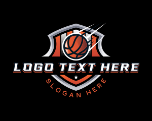 Slam Dunk - Basketball Club Shield logo design