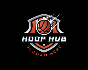 Hoop - Basketball Club Shield logo design